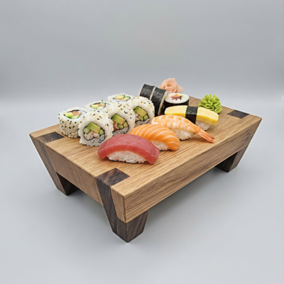 Deska do serwowania przekąsek sushi dębowa mała